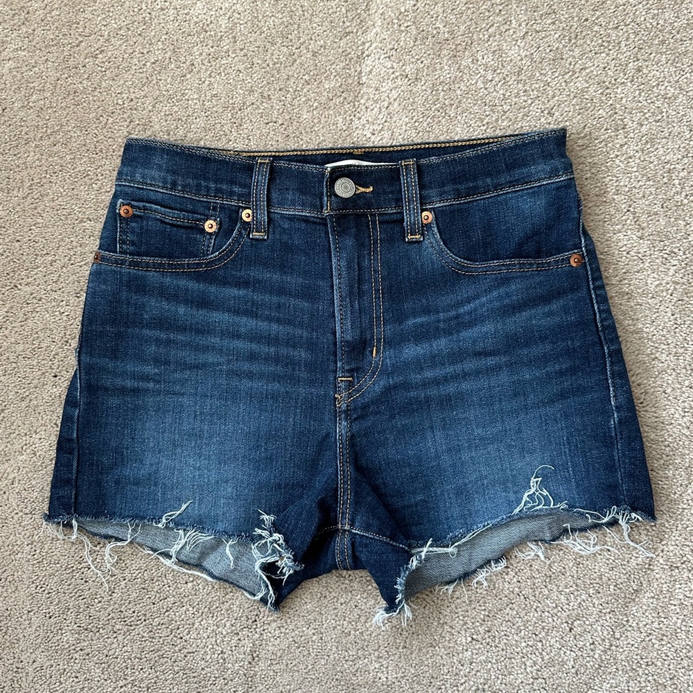 Levi’s High Rise Dark Wash Shorts